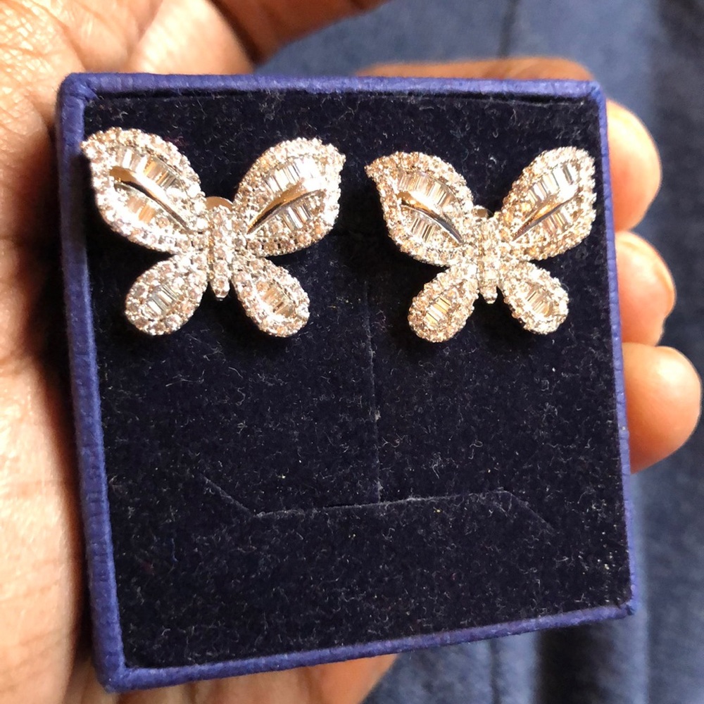 - Beautiful Butterfly Swarovski Elements Earrings